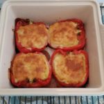 Corn Soufflé Stuffed Red Bell Peppers